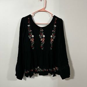 American Eagle Women Blouse Black Medium